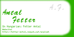 antal fetter business card